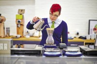 Get schooled: The North Carolina–based roaster has opened a sleek SoHo educational space in a former Rolls-Royce factory.