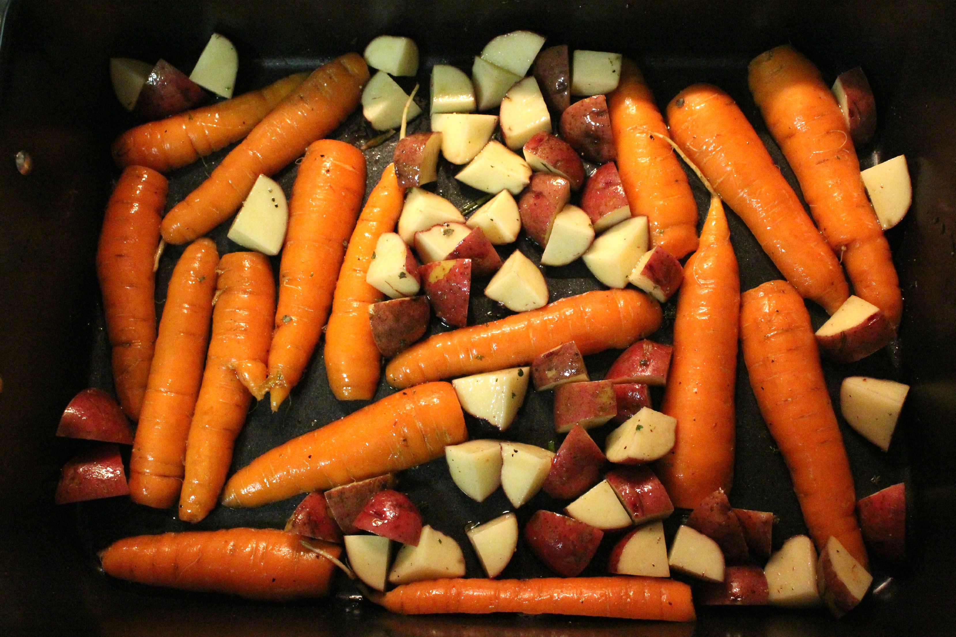 RECIPE Roasted Carrots and Potatoes with Carrot Top Pesto Edible