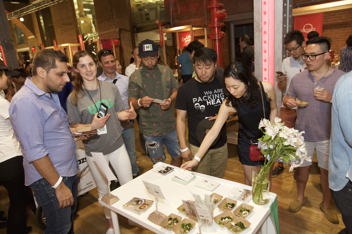 Umi Kitchen sells home-delivered meals made by talented cooks all over Brooklyn. Like UberEats but from your neighbors who are really good cooks. At Food Loves Tech, Umi served bolognese and kale.