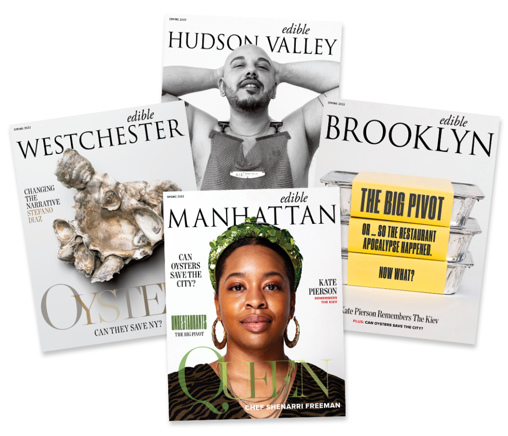 2022-SPR-4Covers-EMG-1080x910 Four issues of Edible Manhattan, Edible Brooklyn, Edible Westchester and Edible Hudson Valley mockup