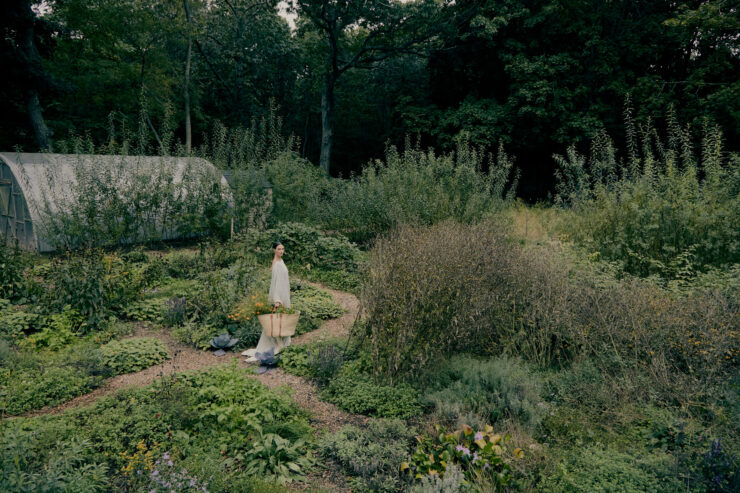 lia chavez in a field at mama farm