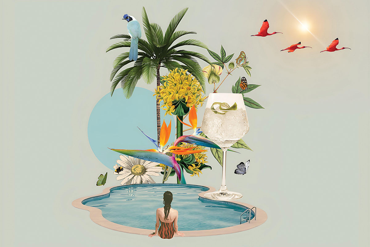 summer cocktail illustration