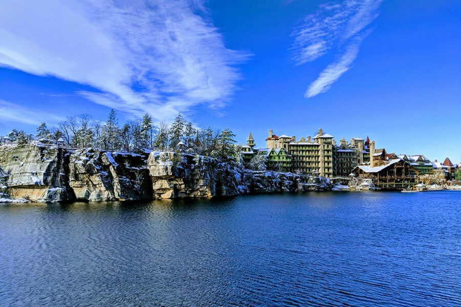 Mohonk Mountain House winter landscape